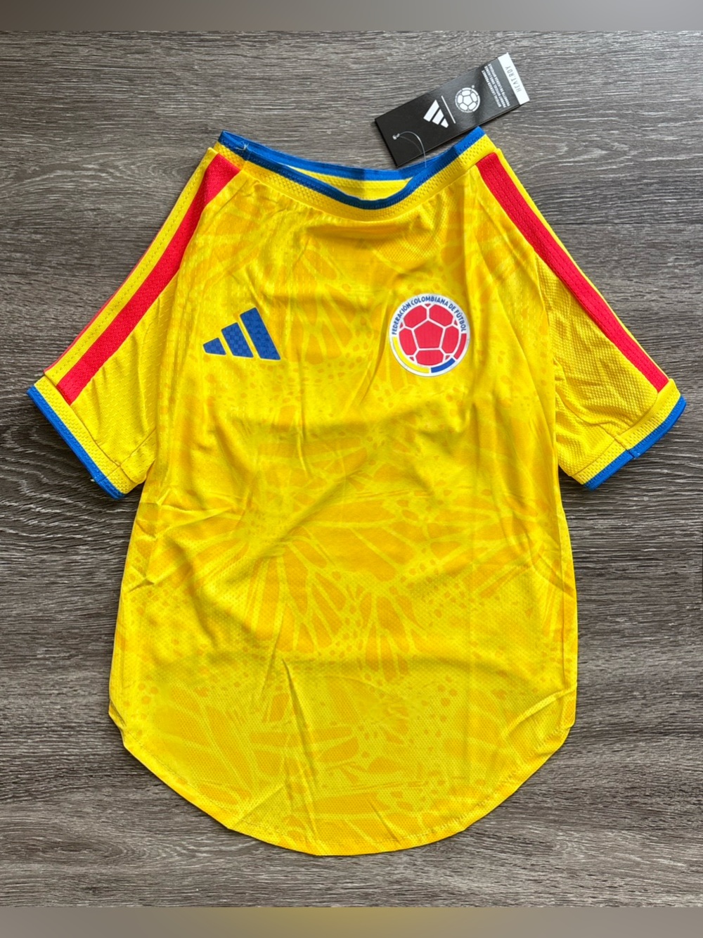 adidas Yellow Colombia Soccer Dog Jersey James Rodriguez FIFA World Cup
